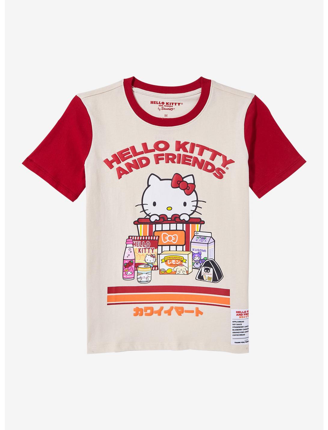 Sanrio Hello Kitty and Friends Kawaii Mart Youth T-Shirt — BoxLunch Exclusive, NATURAL, hi-res