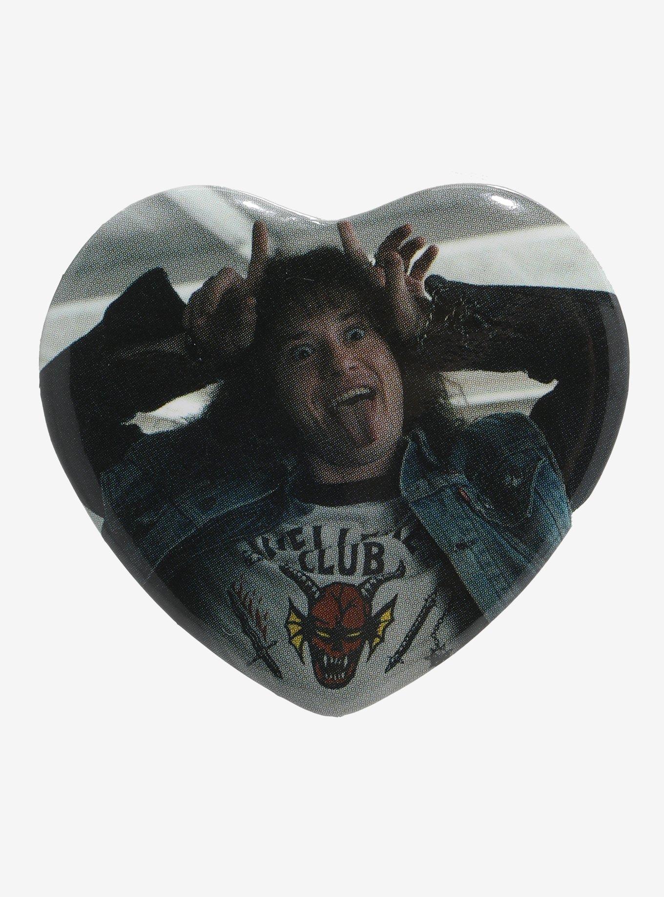 Stranger Things Eddie Heart Button, , hi-res