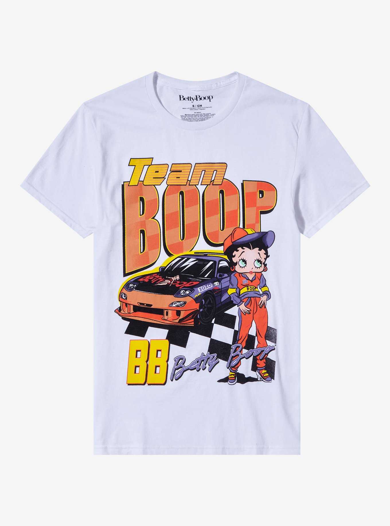 Betty Boop Racing Team Boyfriend Fit Girls T-Shirt, , hi-res