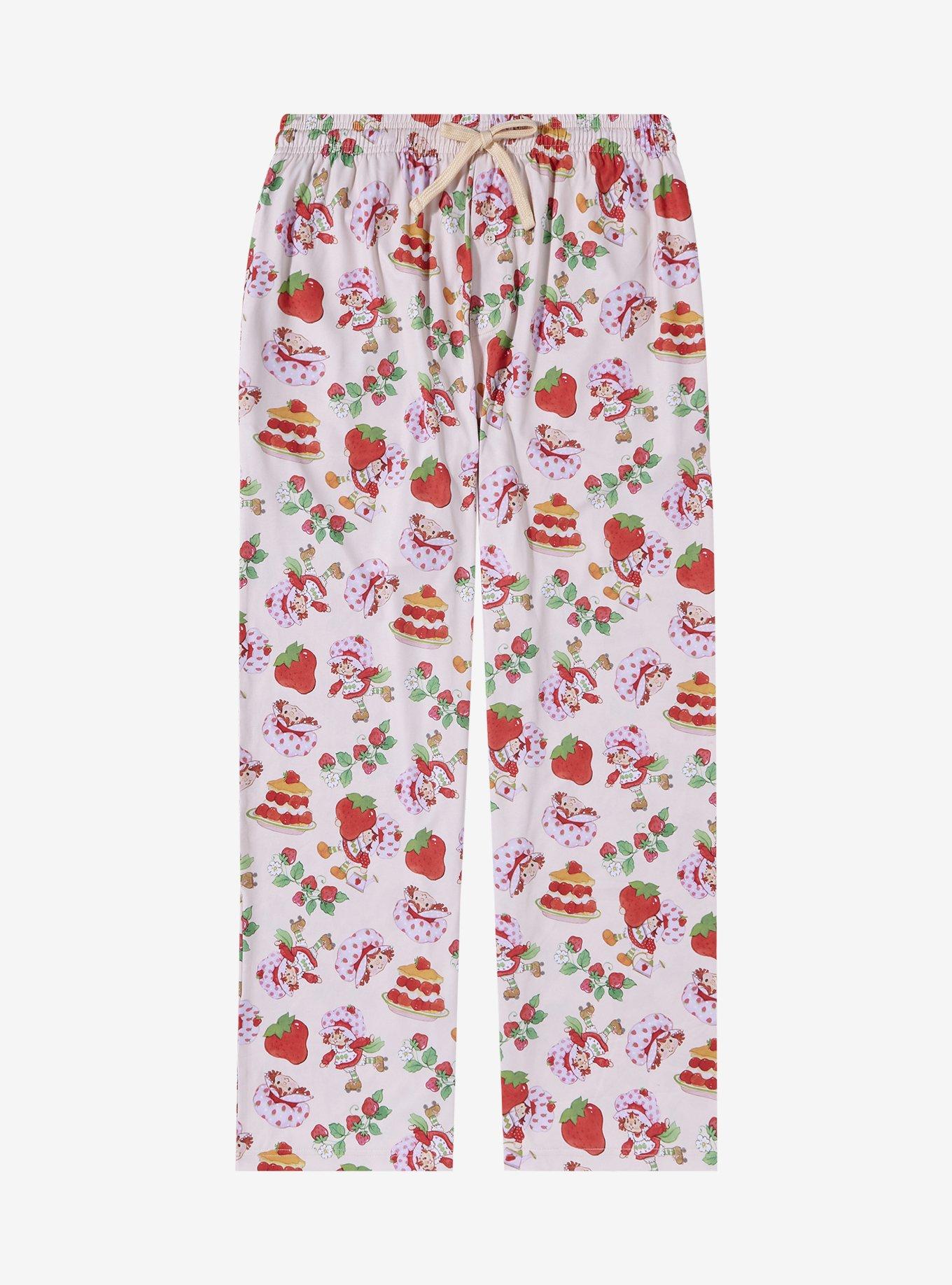 Strawberry Shortcake Icons Allover Print Sleep Pants - BoxLunch Exclusive, CREAM, hi-res
