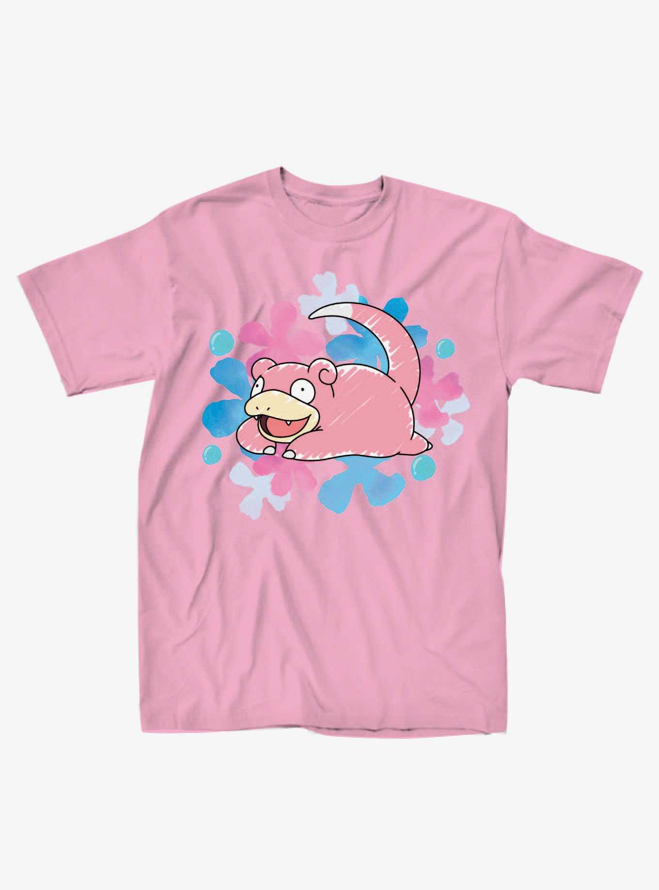 Pokemon Slowpoke Flowers Boyfriend Fit Girls T-Shirt, , hi-res