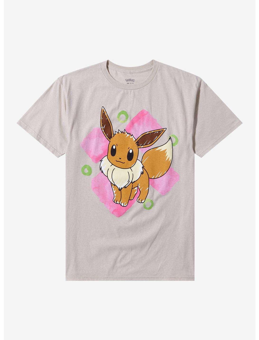 Pokemon Eevee Flowers Boyfriend Fit Girls T-Shirt, MULTI, hi-res