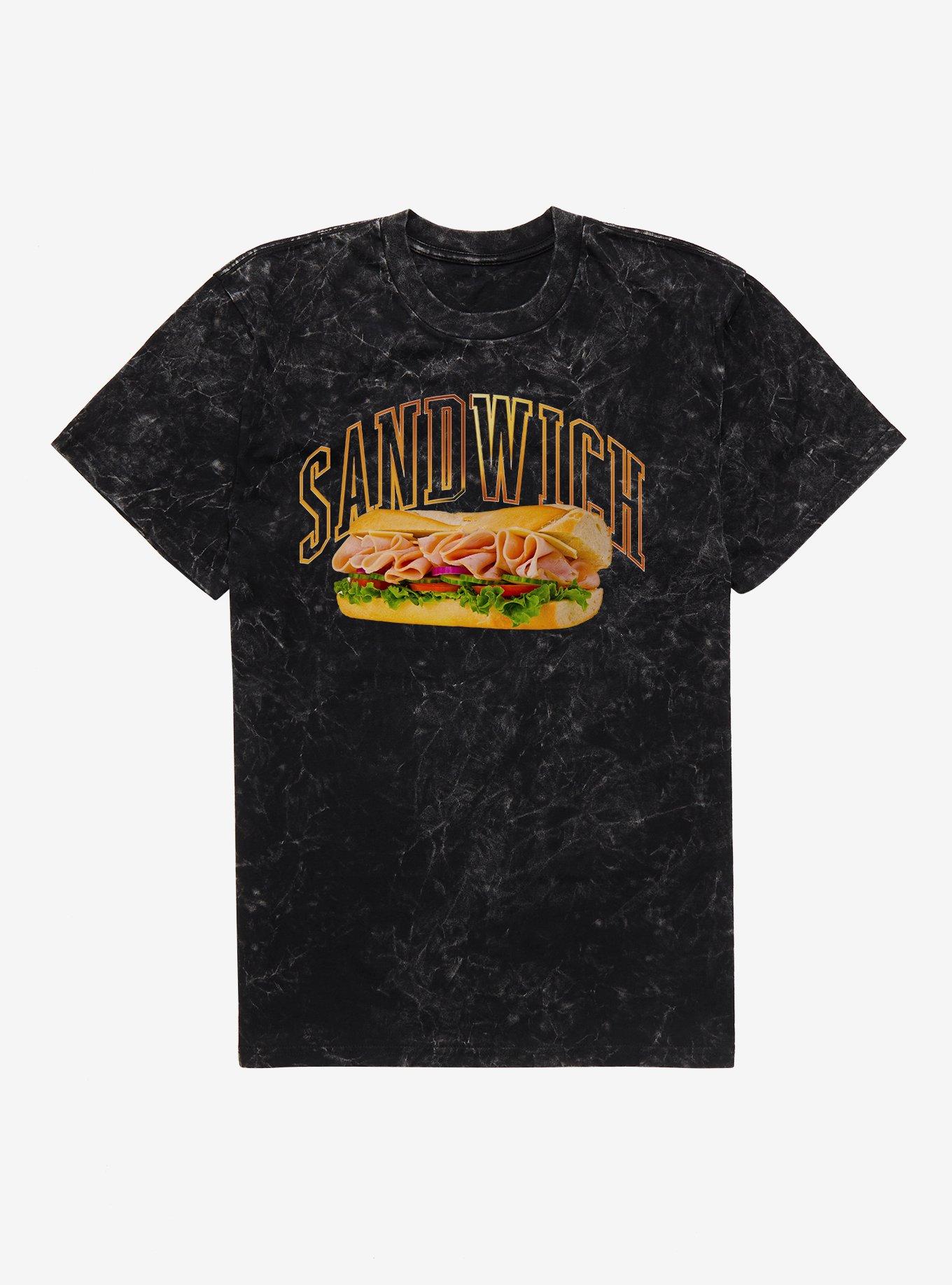 Hot Topic Golden Sandwich T-Shirt, BLACK MINERAL WASH, hi-res