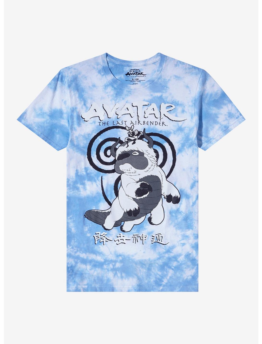 Avatar: The Last Airbender Appa & Momo Tie-Dye Boyfriend Fit Girls T-Shirt, MULTI, hi-res