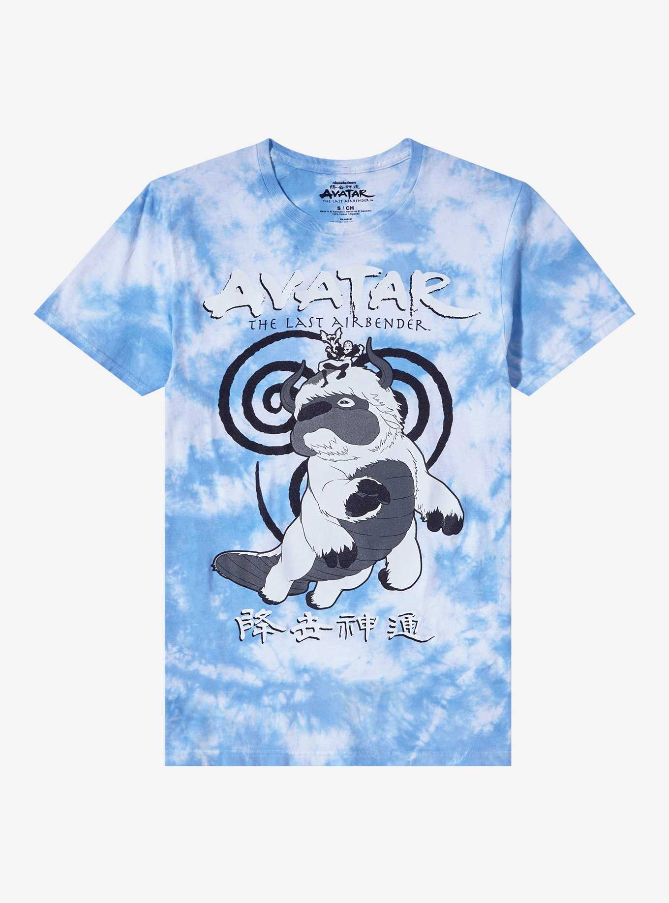 Avatar: The Last Airbender Appa & Momo Tie-Dye Boyfriend Fit Girls T-Shirt, , hi-res