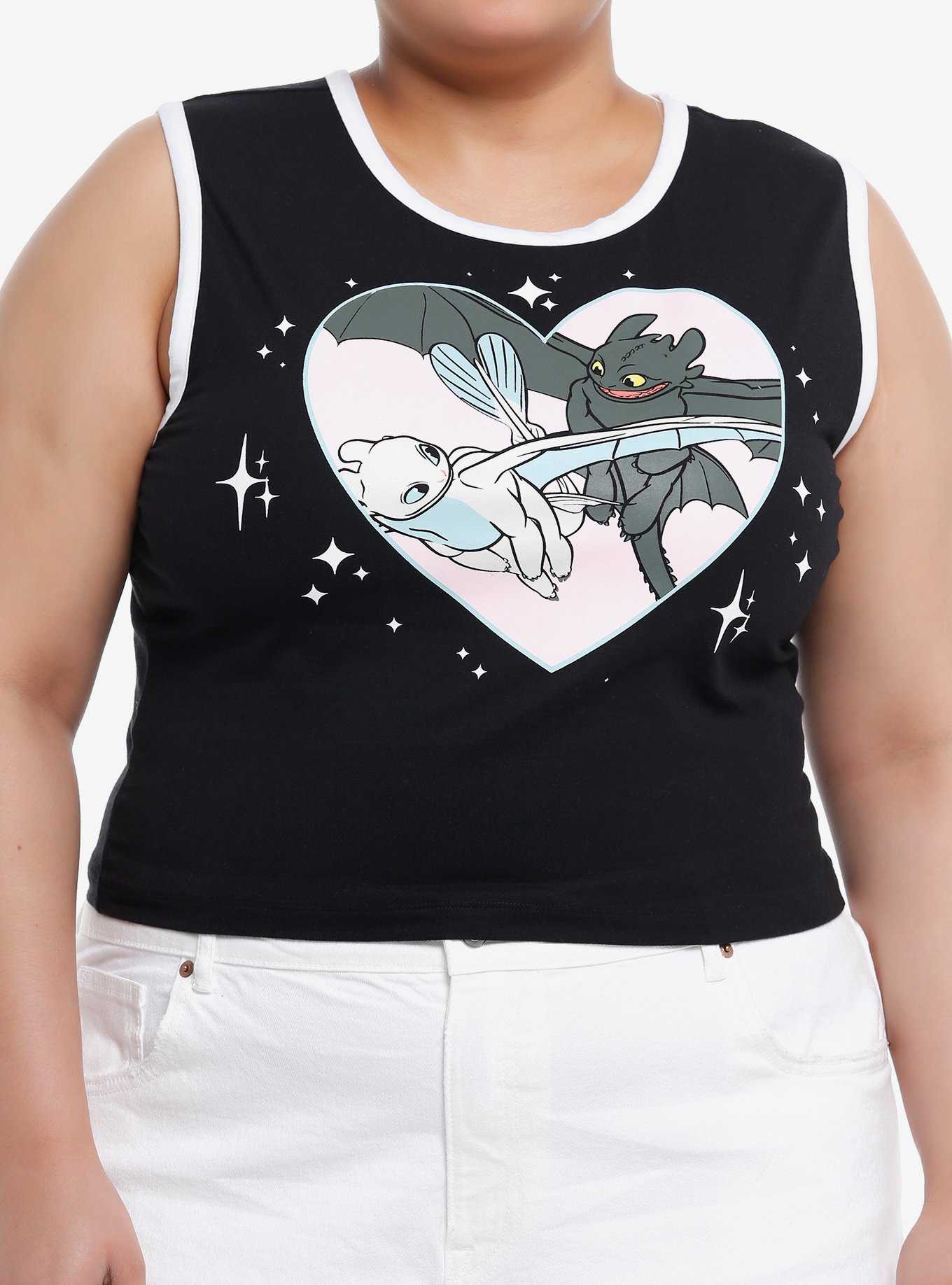 How To Train Your Dragon Toothless & Light Fury Girls Tank Top Plus Size, , hi-res