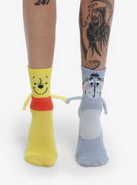 Disney Winnie The Pooh Eeyore & Pooh Magnetic Arms Mismatch Crew Socks, , hi-res