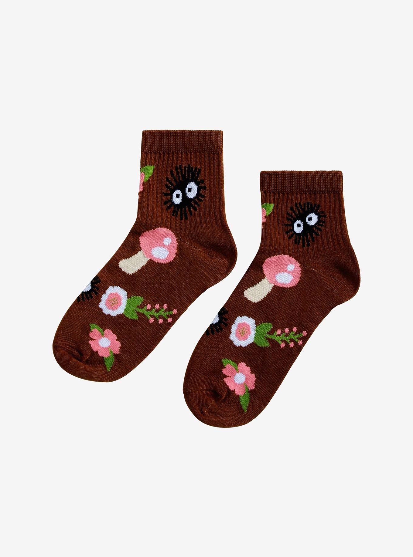 Studio Ghibli My Neighbor Totoro Soot Sprite Mushroom Ankle Socks, , hi-res