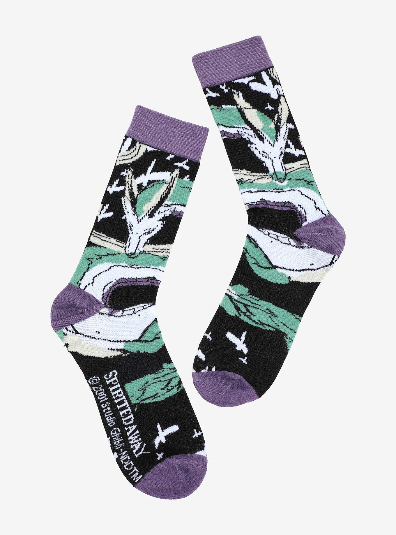 Studio Ghibli Spirited Away Haku Flying Crew Socks, , hi-res