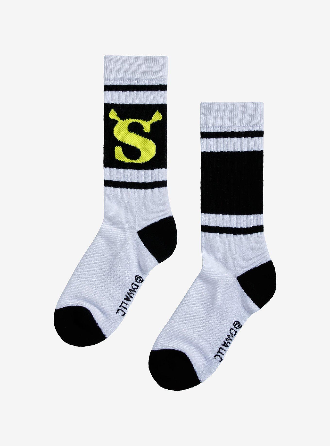 Shrek Logo Varsity Crew Socks, , hi-res