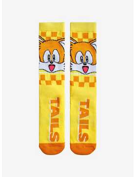 Sonic The Hedgehog Tails Checkered Crew Socks, , hi-res