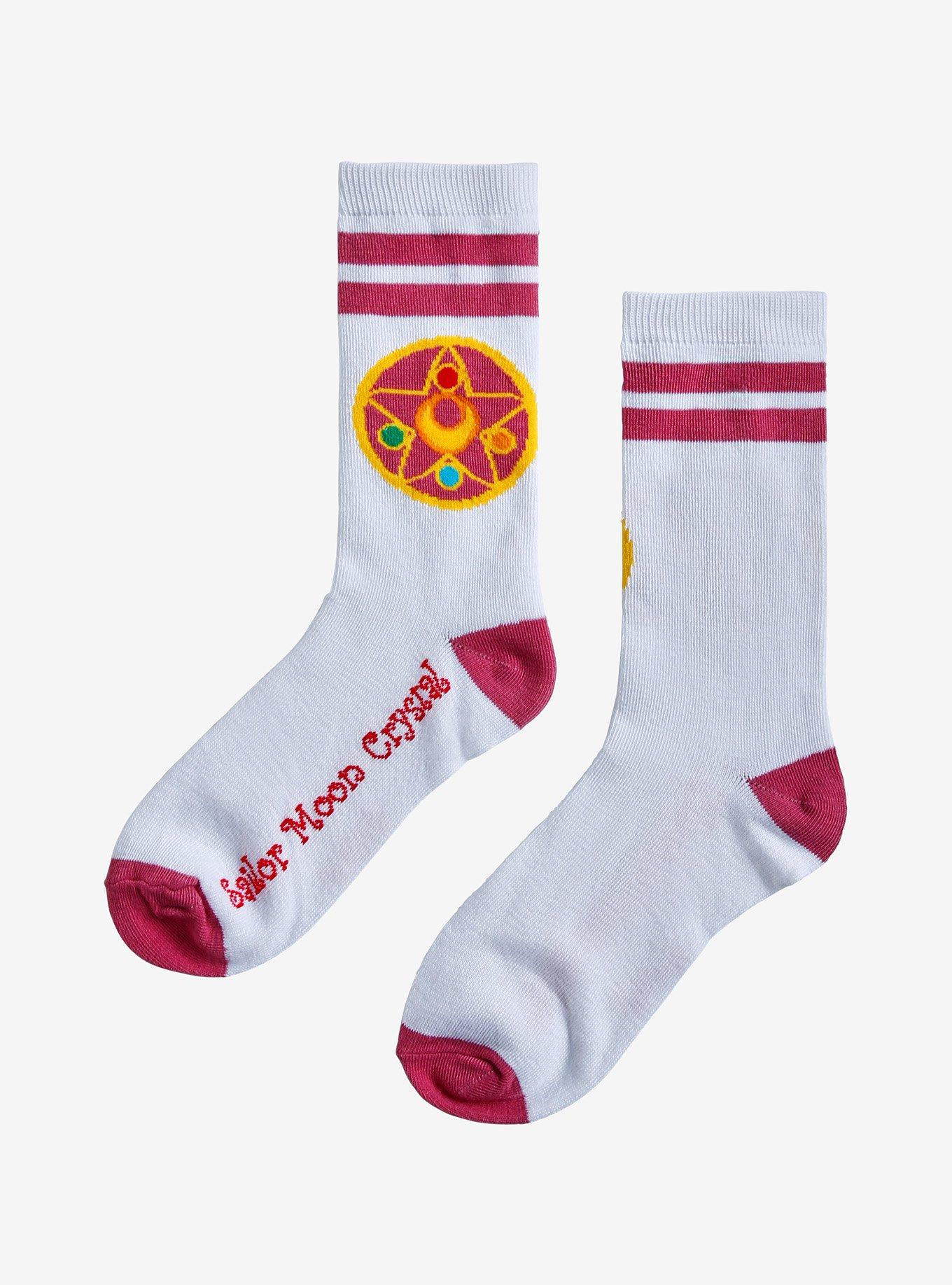 Sailor Moon Crystal Star Compact Varsity Crew Socks, , hi-res