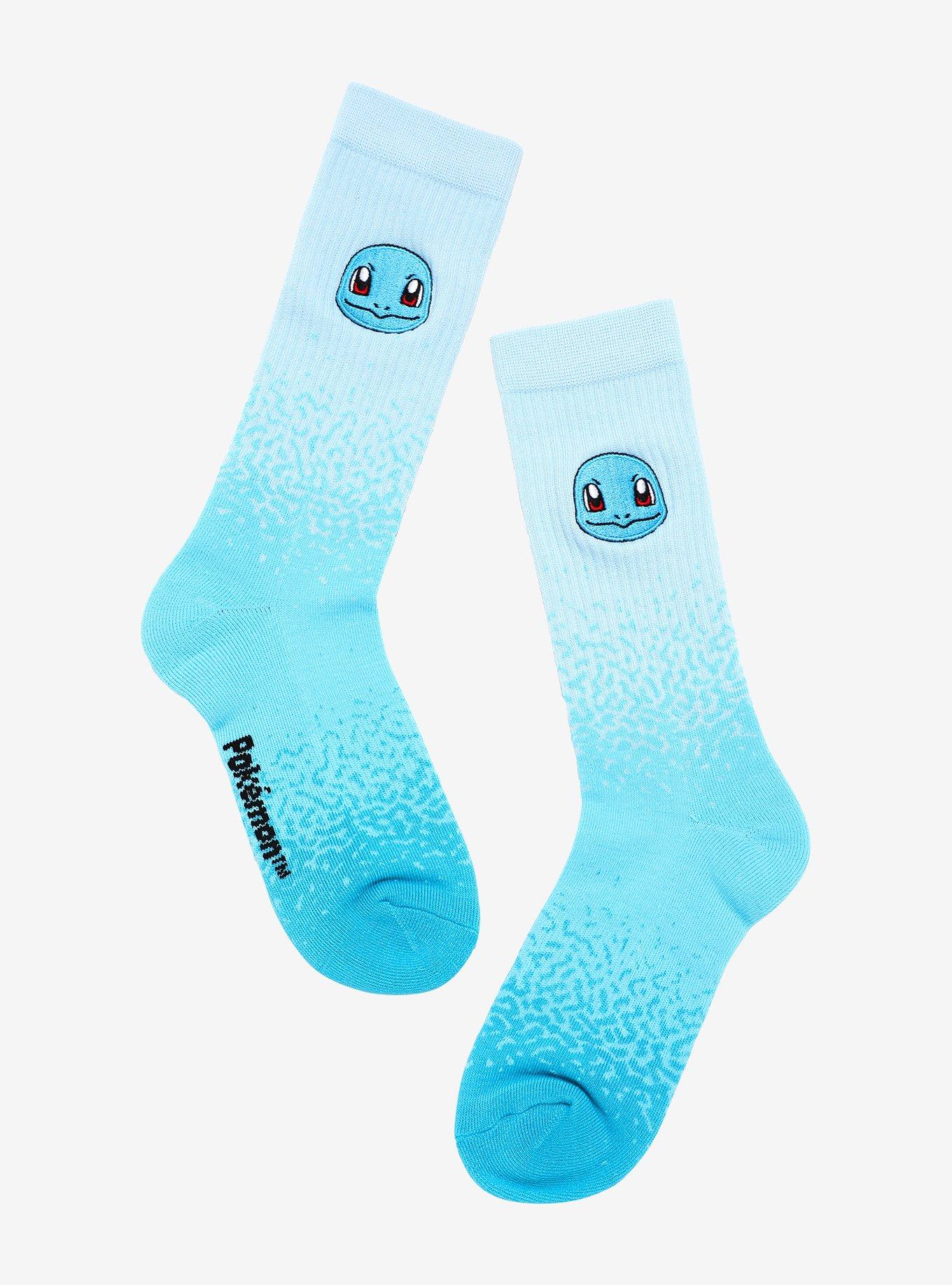 Pokemon Squirtle Ombre Crew Socks, , hi-res