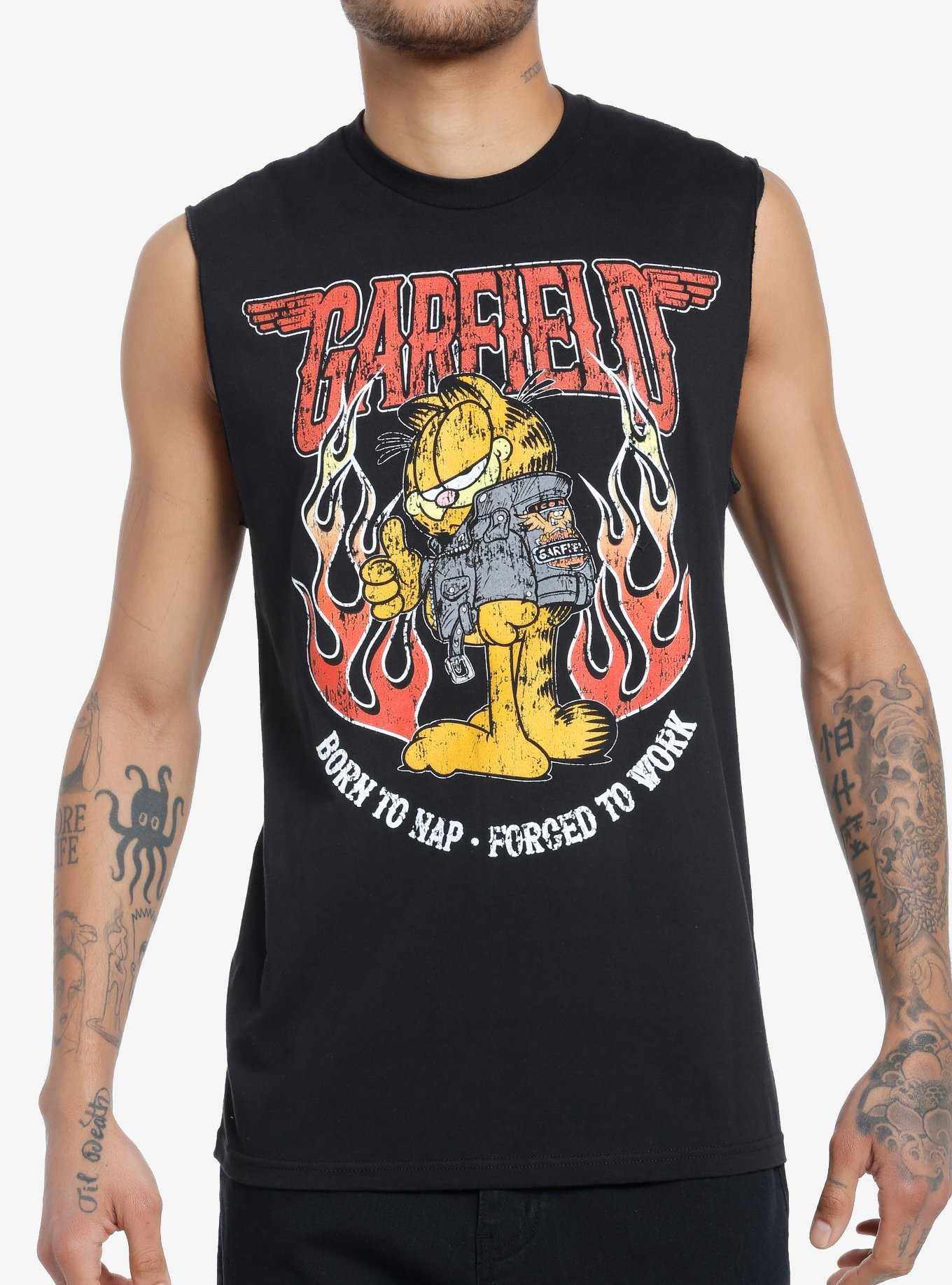 Garfield Biker Muscle Tank Top, , hi-res