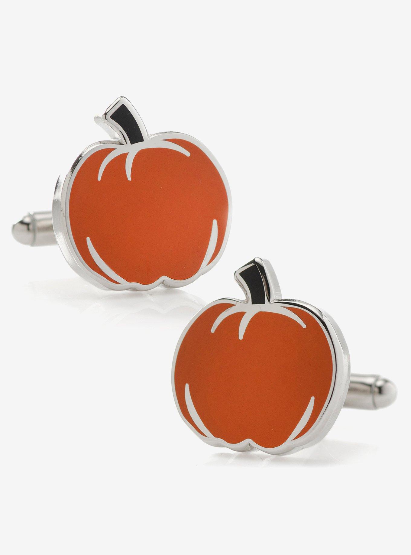 Pumpkin Enamel Cufflinks, , hi-res