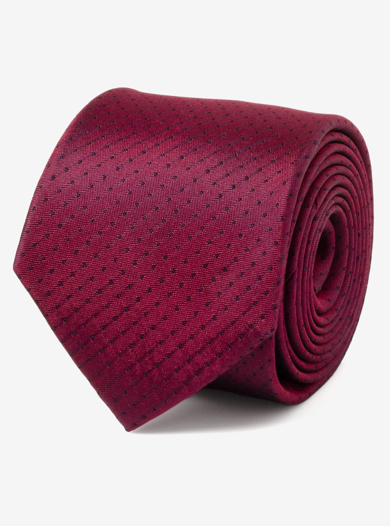 Red Pin Dot Silk Tie, , hi-res