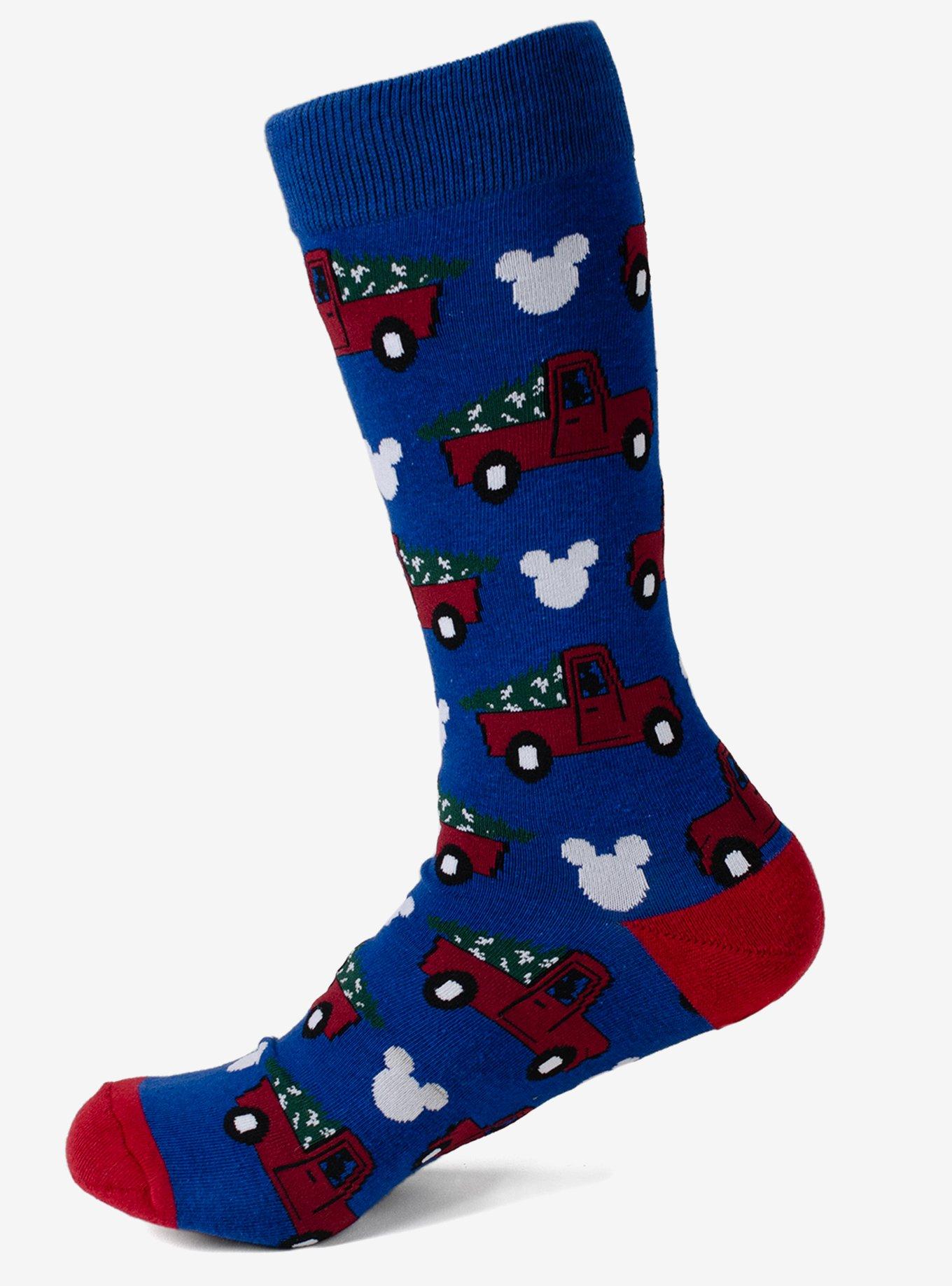 Disney Mickey Mouse Truck Navy Crew Socks, , hi-res