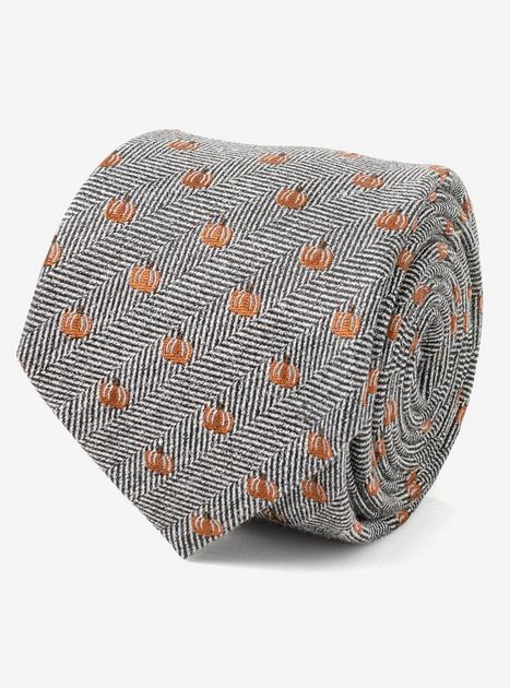 Pumpkin Herringbone Tie | Hot Topic