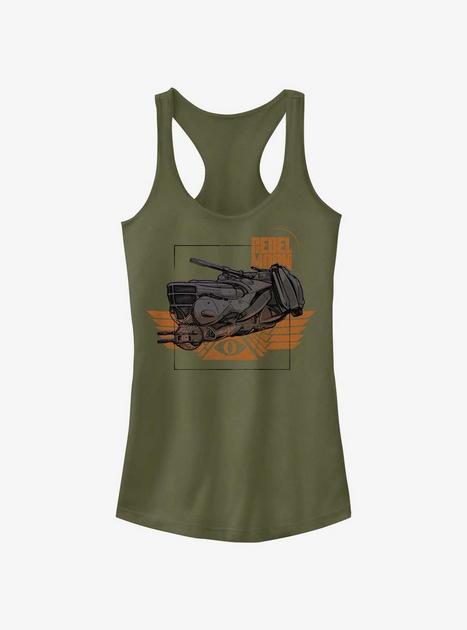 Rebel Moon Imperium Fighter Wing Eye Girls Tank - GREEN | Hot Topic