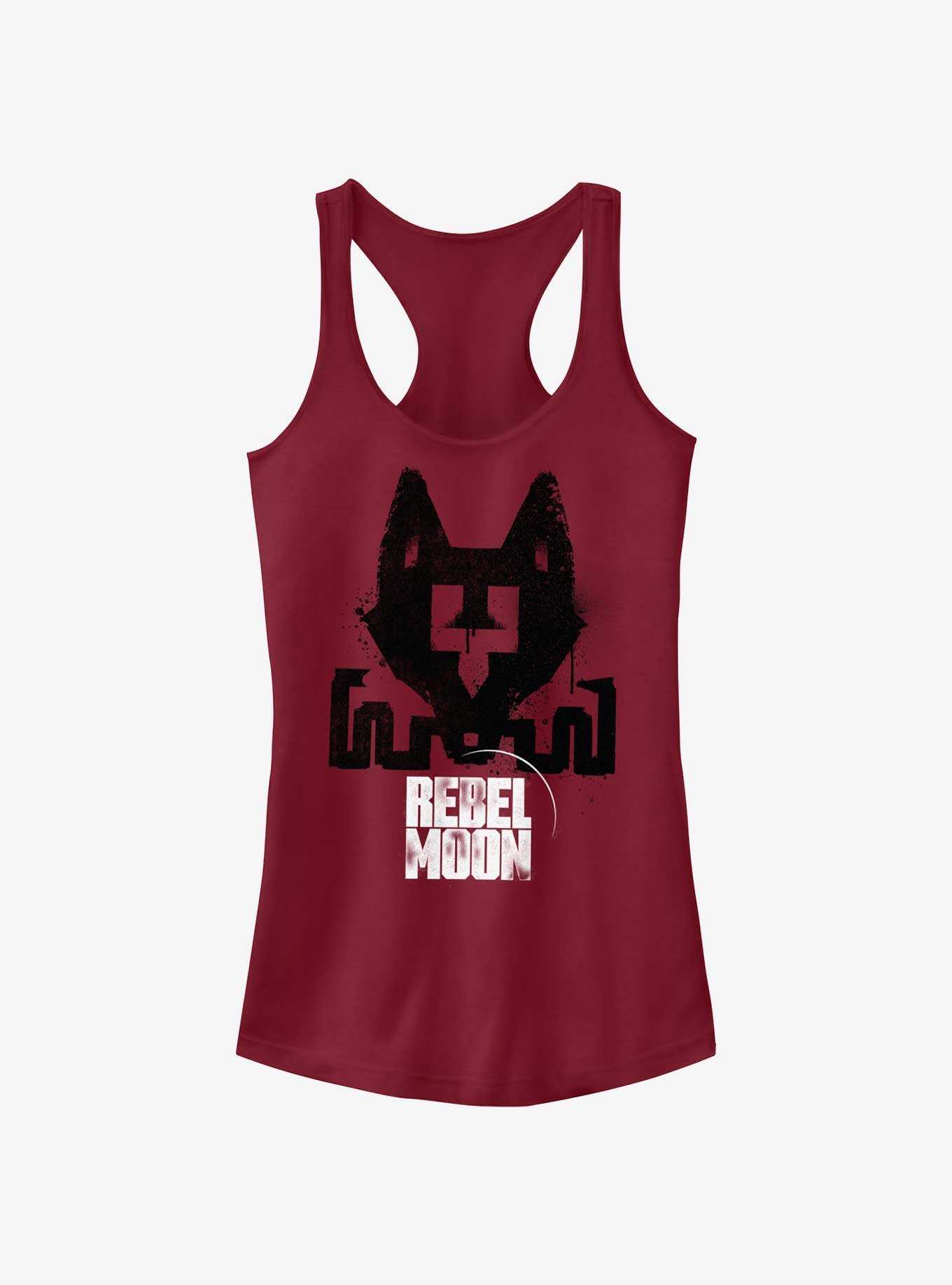 Rebel Moon Fox Stencil Girls Tank, , hi-res