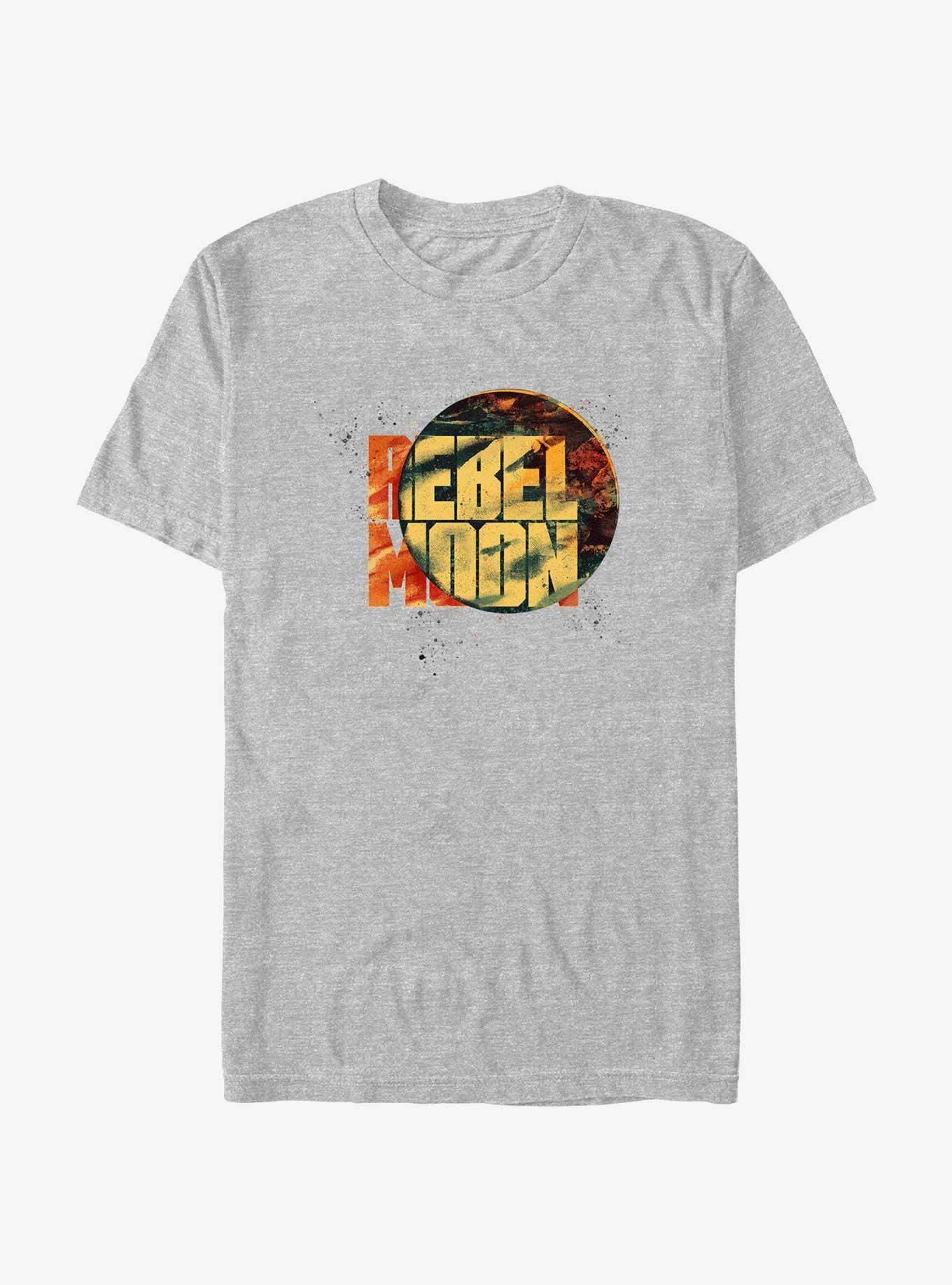 Rebel Moon Splatters Logo T-Shirt, ATH HTR, hi-res