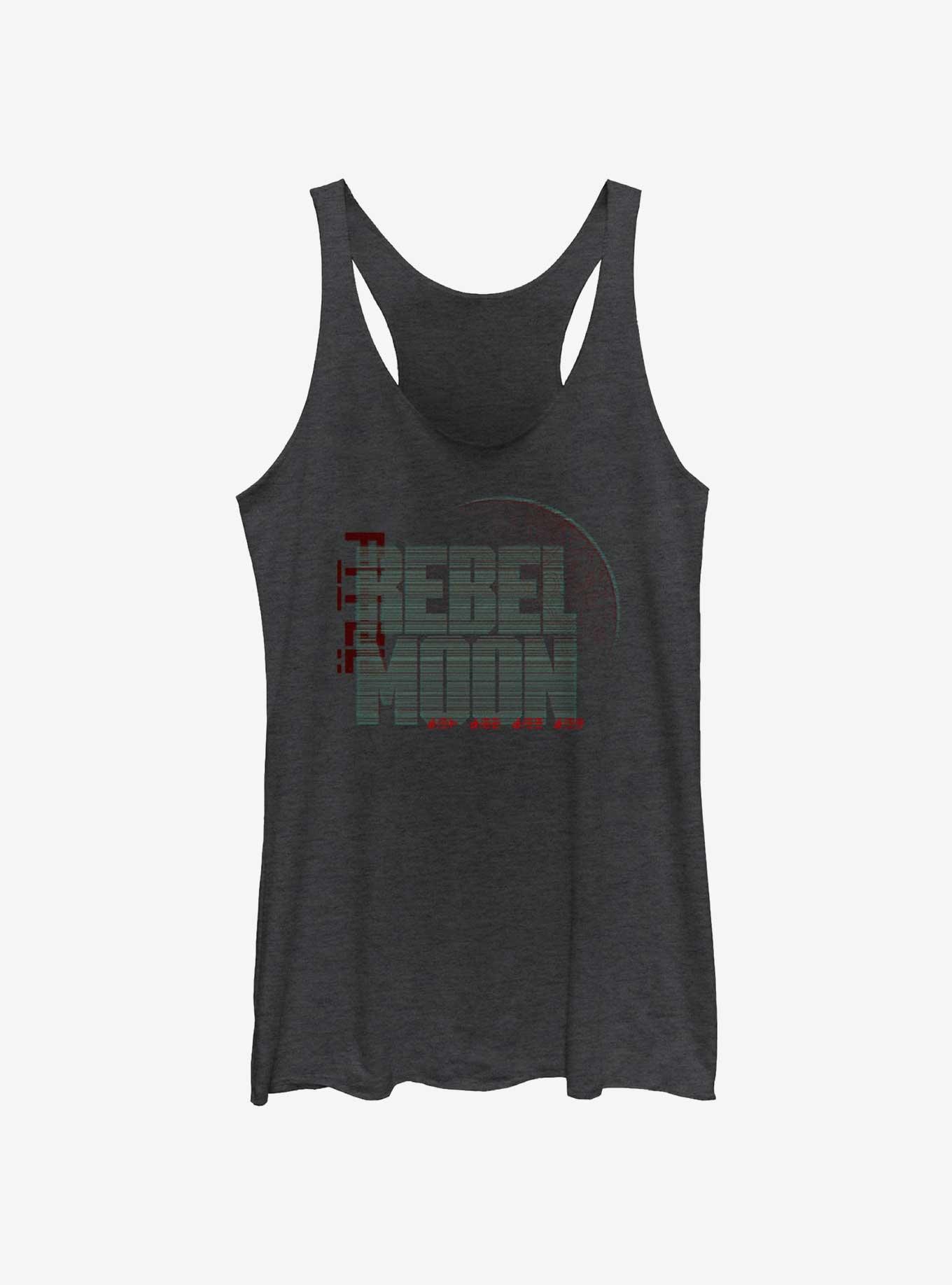 Rebel Moon Symbols Logo Girls Tank, BLK HTR, hi-res