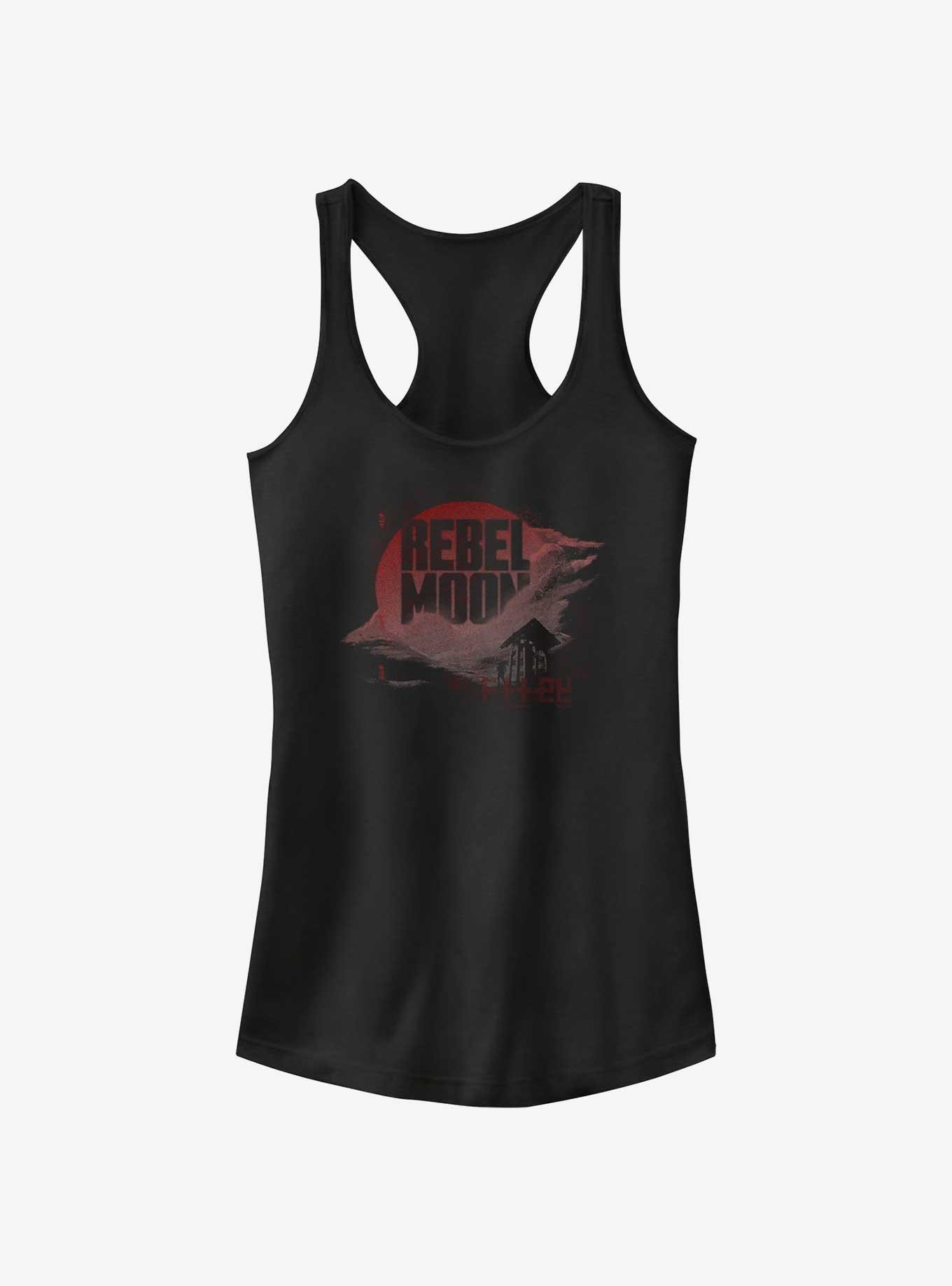 Rebel Moon Clouds Girls Tank, BLACK, hi-res