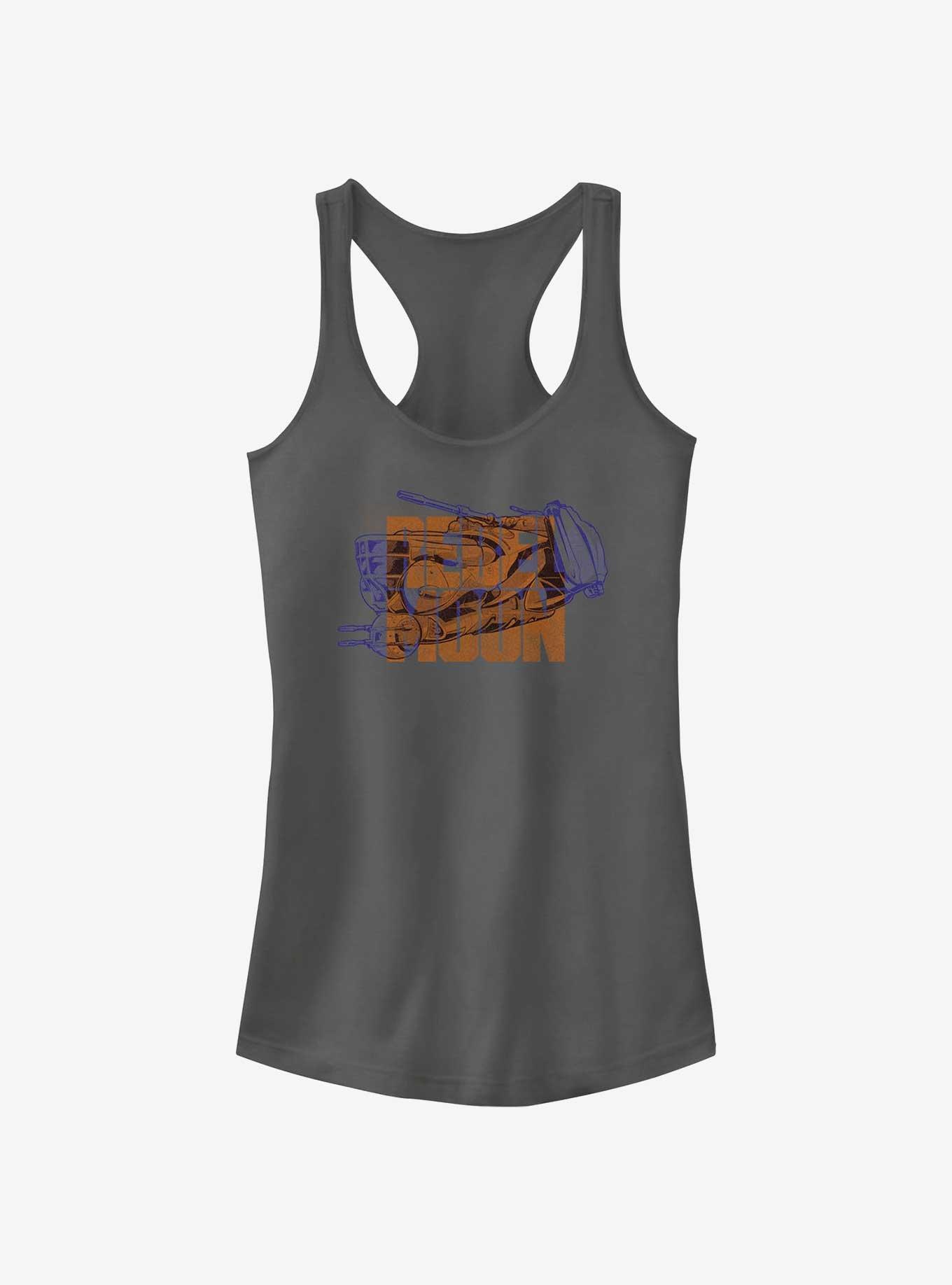 Rebel Moon Graphic Girls Tank, CHARCOAL, hi-res