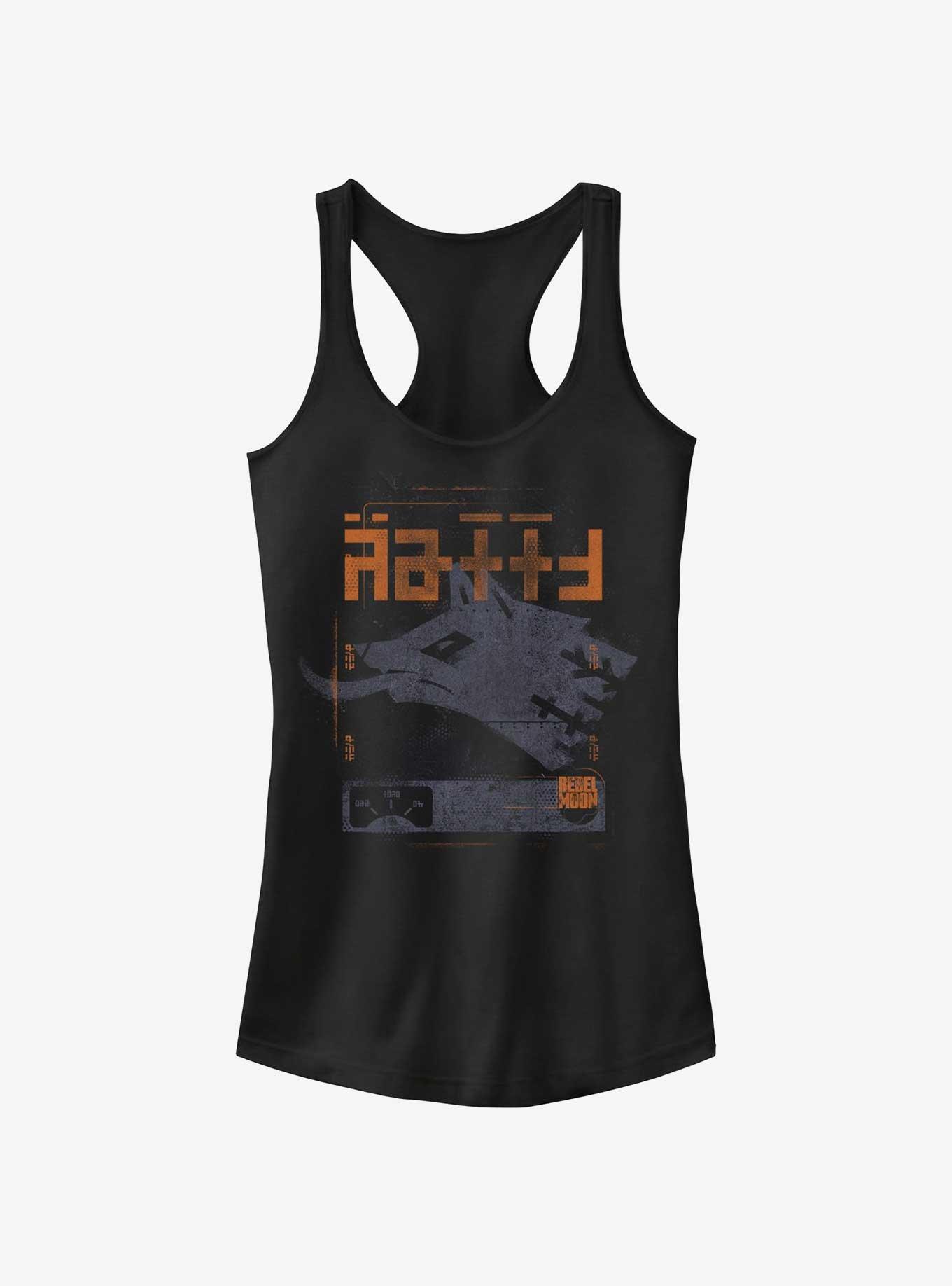 Rebel Moon Wolf Crest Girls Tank, BLACK, hi-res