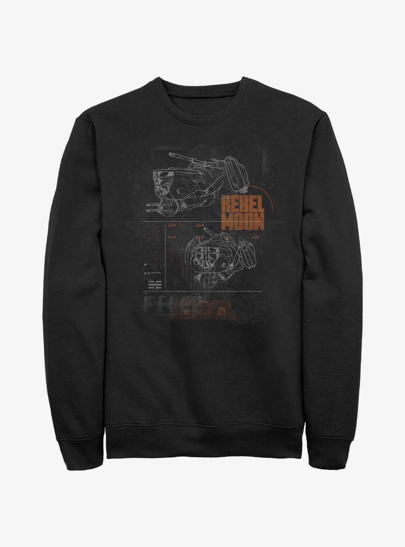 Rebel Moon Wings Space Fighters Sweatshirt, BLACK, hi-res