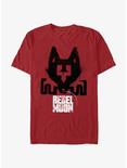 Rebel Moon Fox Stencil T-Shirt, CARDINAL, hi-res