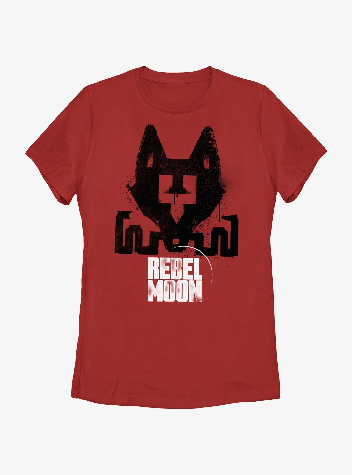 Rebel Moon Fox Stencil Womens T-Shirt, , hi-res