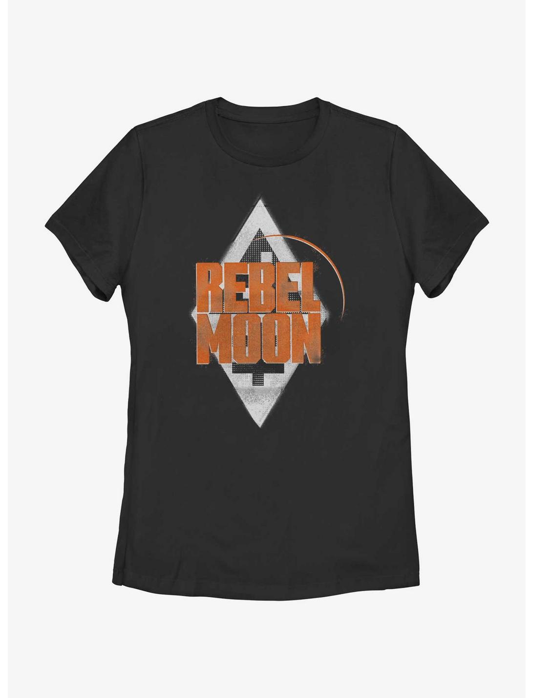 Rebel Moon Diamond Womens T-Shirt, BLACK, hi-res