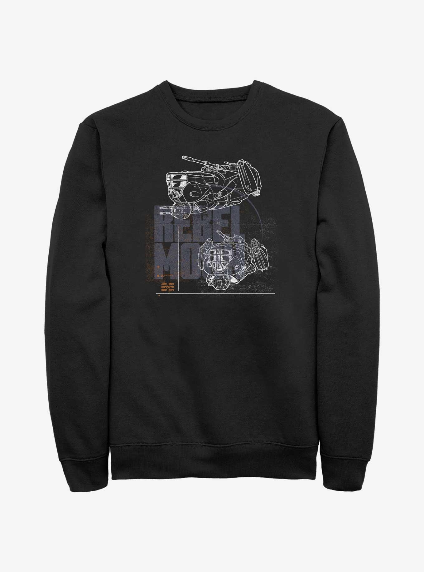 Rebel Moon Ships Sweatshirt, BLACK, hi-res