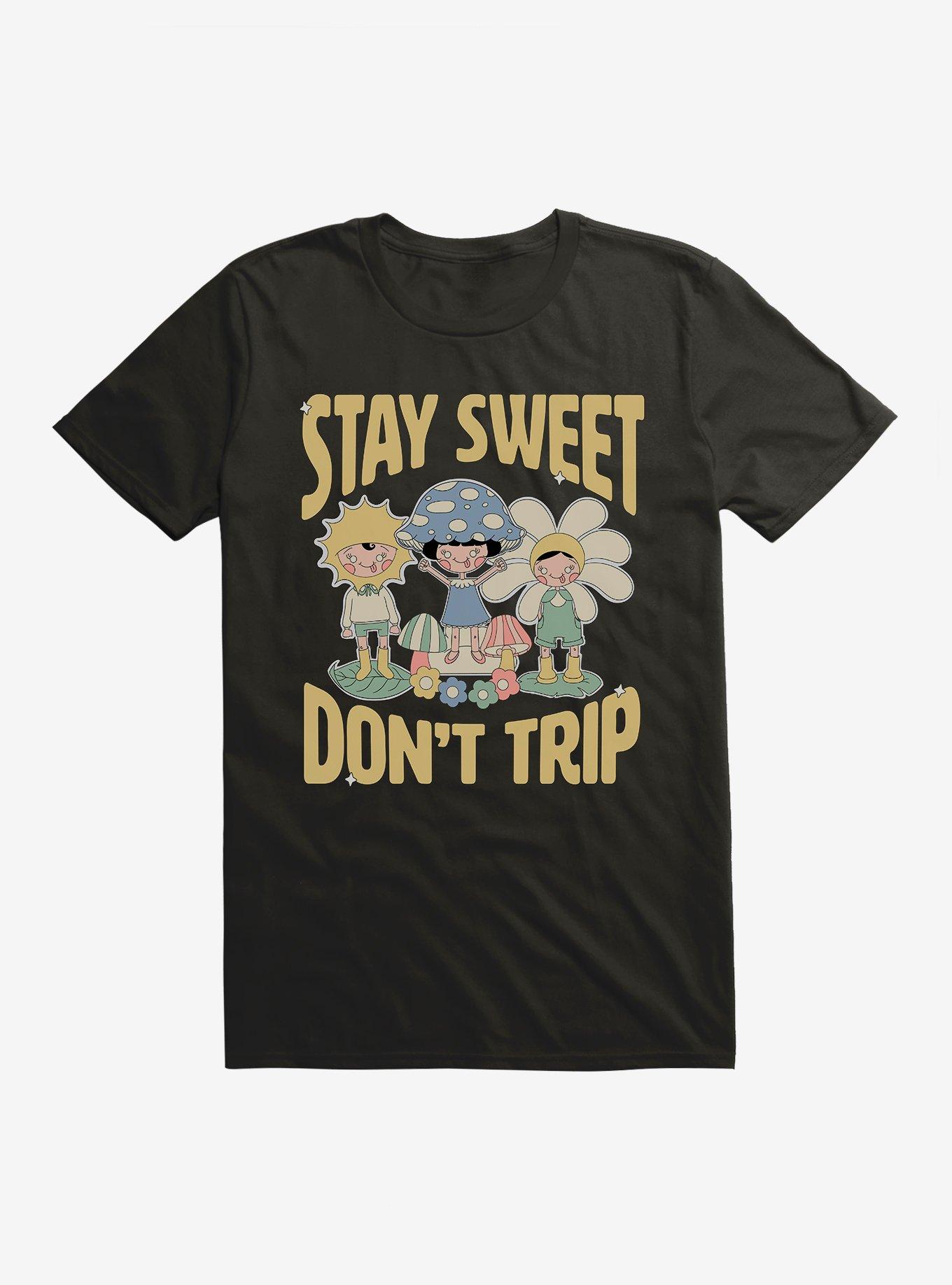 Stay Sweet Don't Trip T-Shirt, BLACK, hi-res