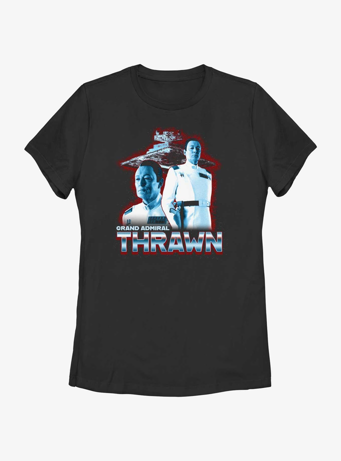 Star Wars Ahsoka Grand Admiral Thrawn Womens T-Shirt BoxLunch Web Exclusive, BLACK, hi-res