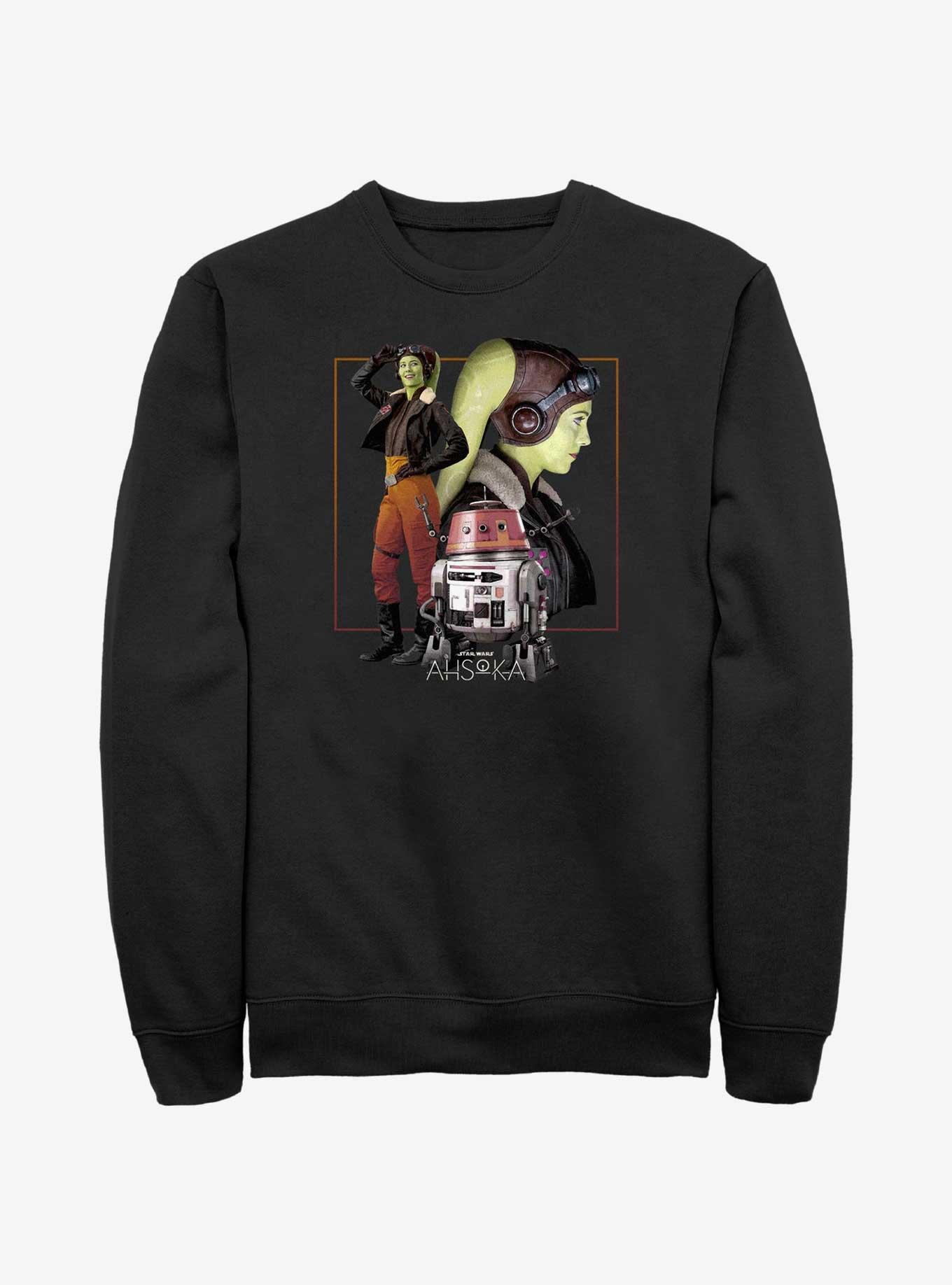 Star Wars Ahsoka Hera Syndulla And Chopper Sweatshirt, BLACK, hi-res