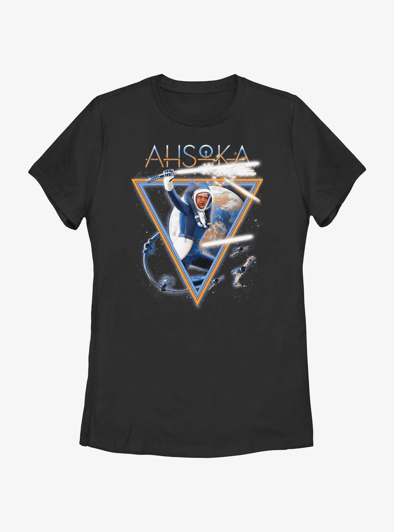 Star Wars Ahsoka In Space Womens T-Shirt BoxLunch Web Exclusive, BLACK, hi-res