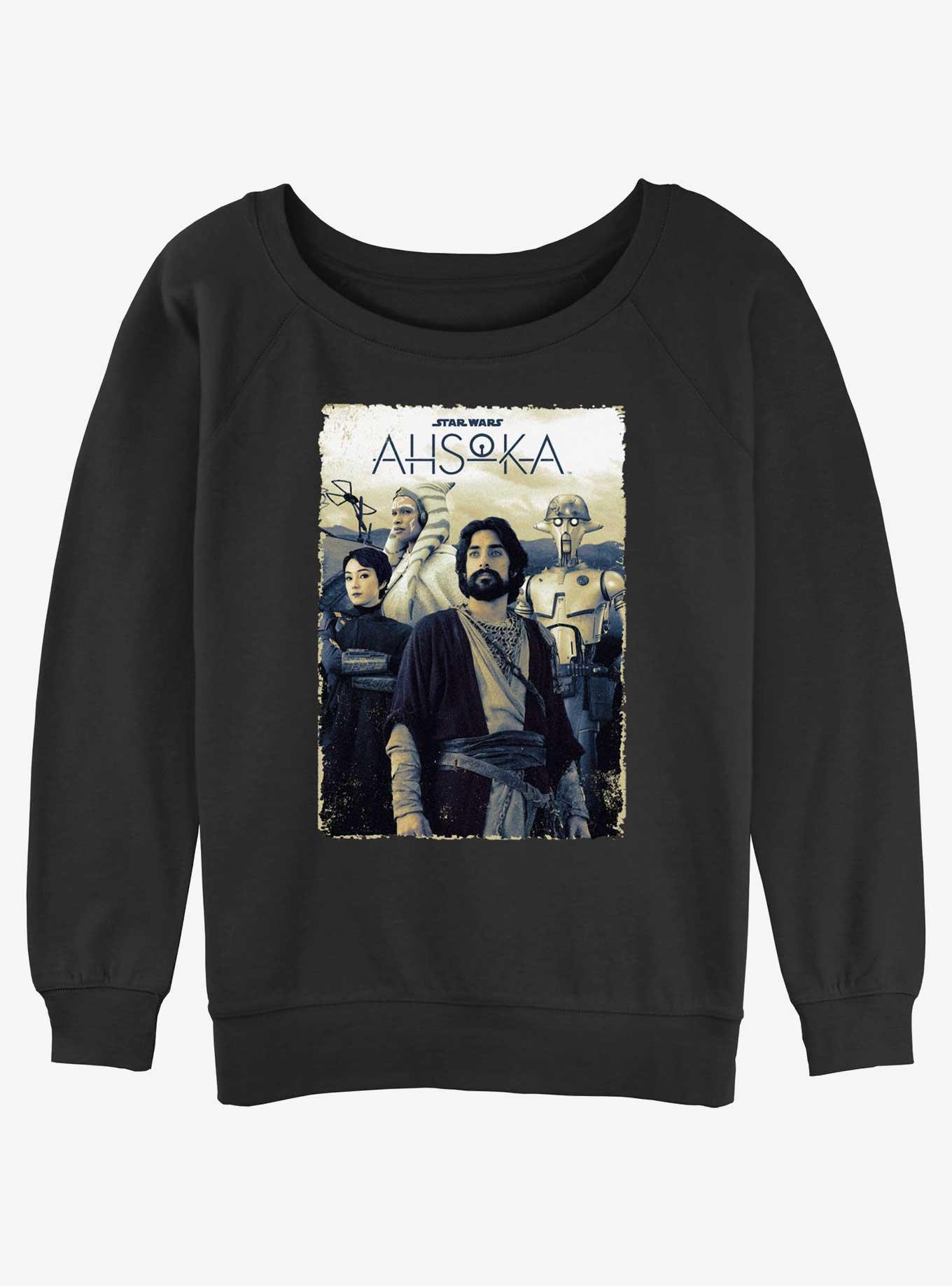 Star Wars Ahsoka Sabine Wren Ahsoka Ezra and Huyang Rebels Poster Womens Slouchy Sweatshirt, , hi-res
