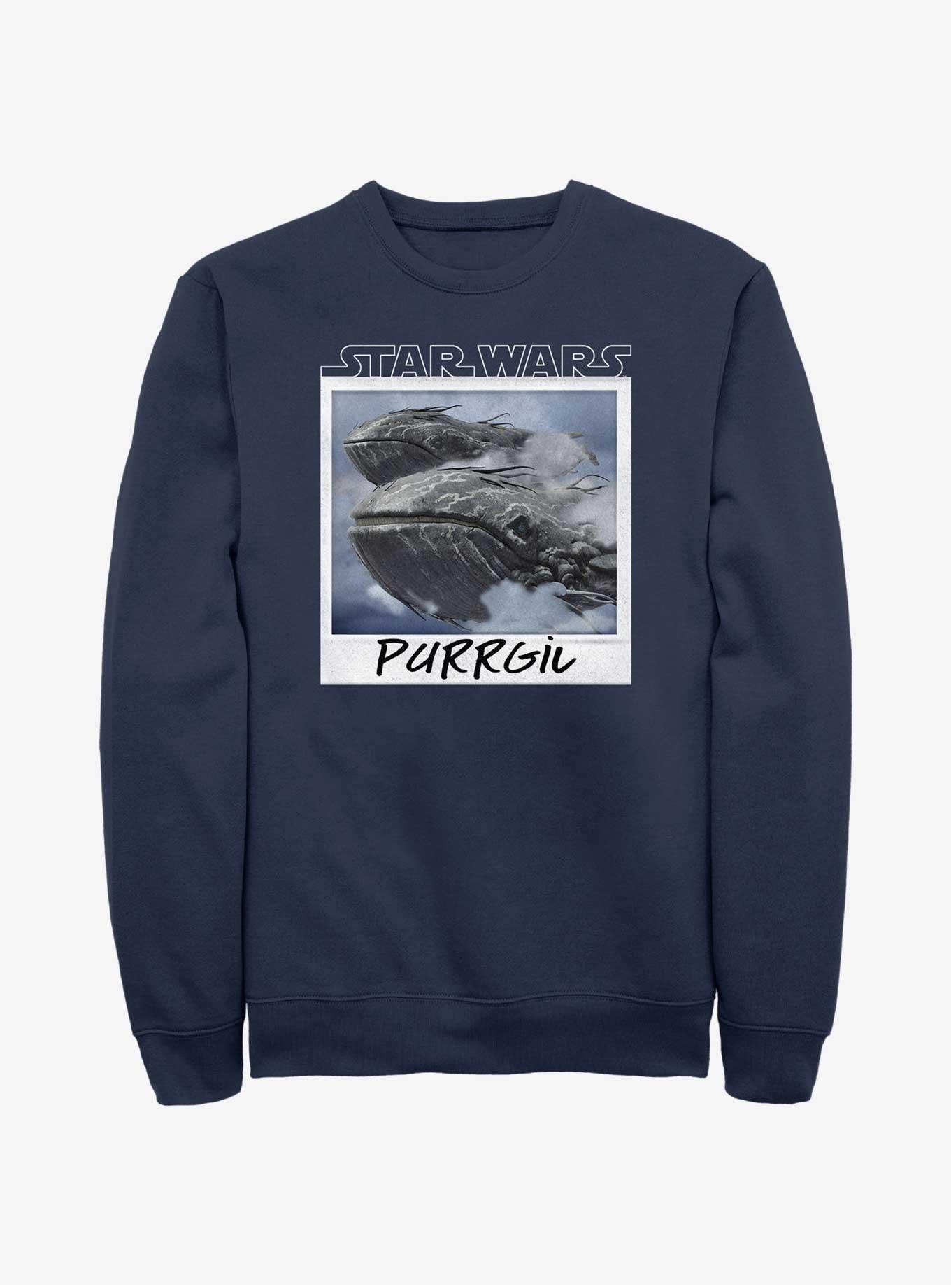 Star Wars Ahsoka Purrgil Polaroid Sweatshirt, NAVY, hi-res