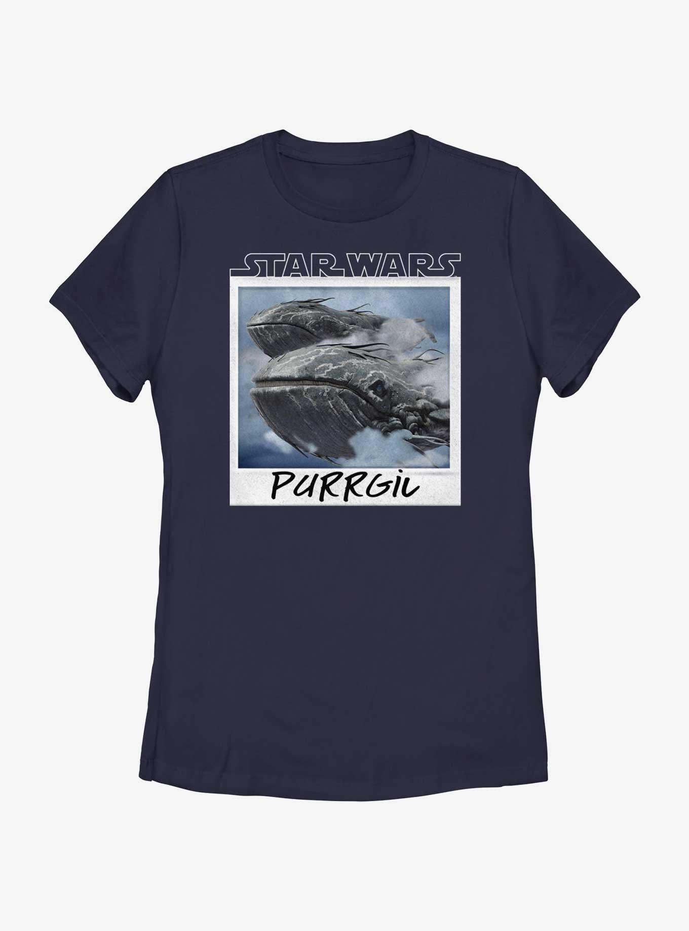 Star Wars Ahsoka Purrgil Polaroid Womens T-Shirt, NAVY, hi-res