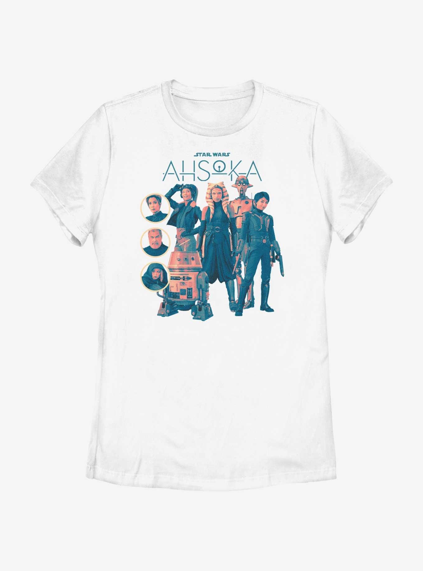 Star Wars Ahsoka Group Womens T-Shirt, WHITE, hi-res