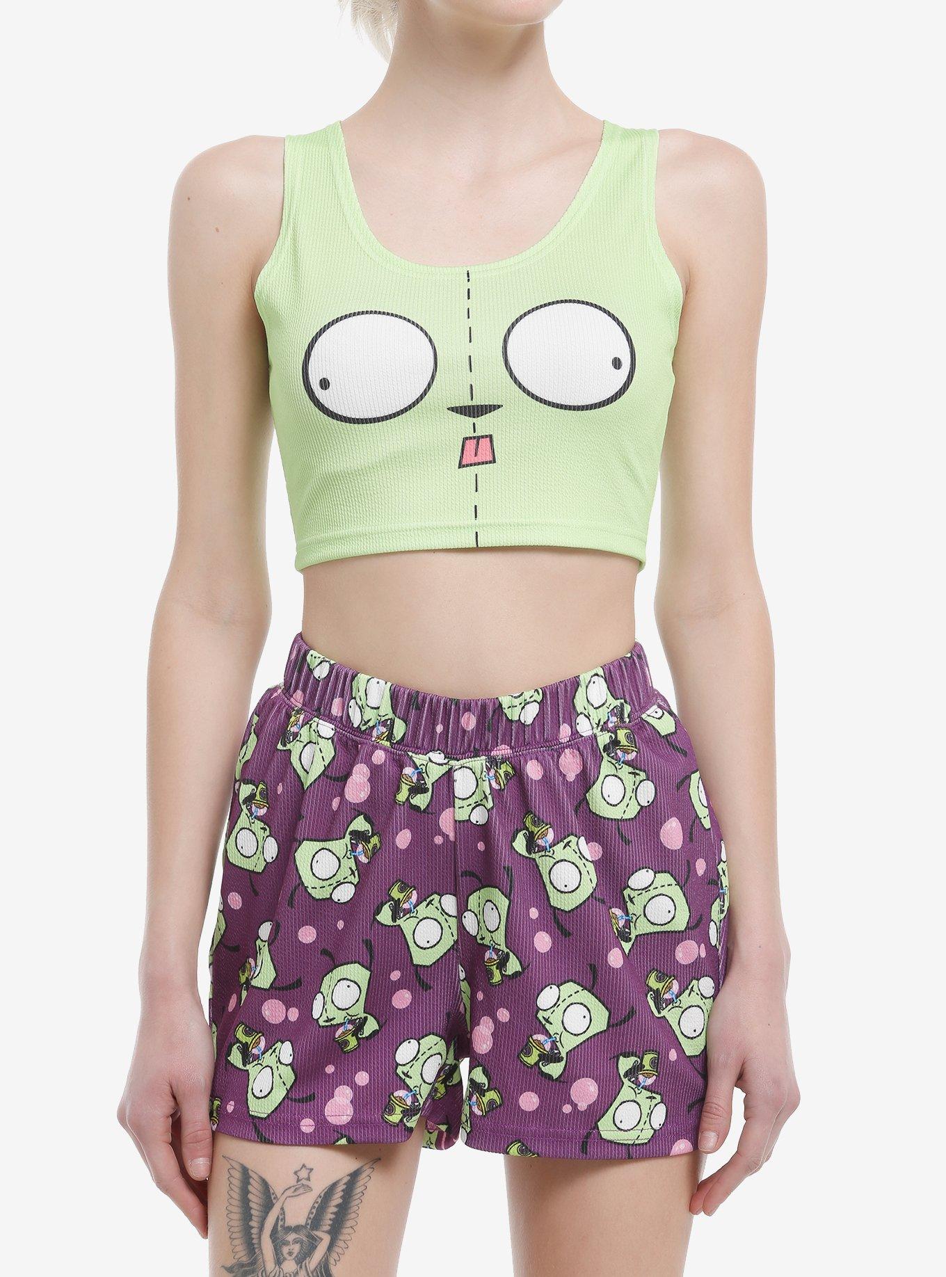 Invader Zim GIR Face Girls Lounge Set, PURPLE, hi-res