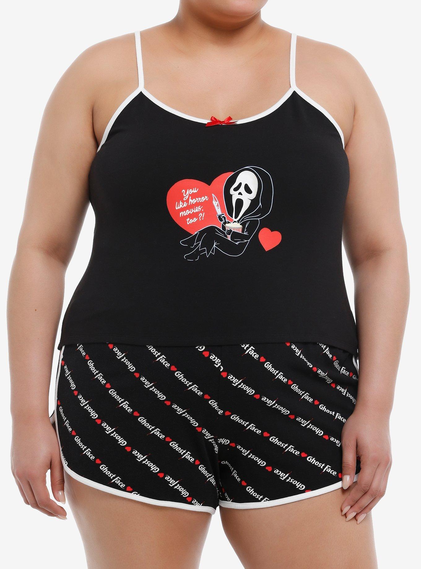 Scream Ghost Face Horror Movies Heart Girls Lounge Set Plus Size, , hi-res