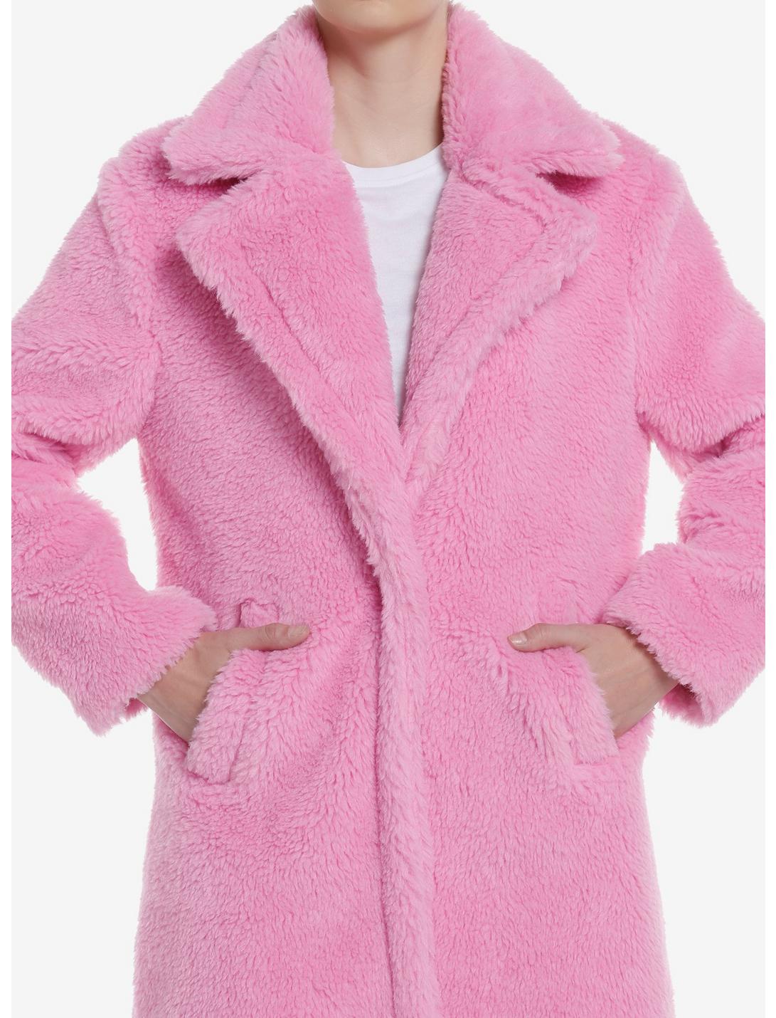 Azalea Wang Pink Faux Fur Girls Coat, PINK, hi-res