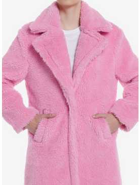 Azalea Wang Pink Faux Fur Girls Coat, , hi-res