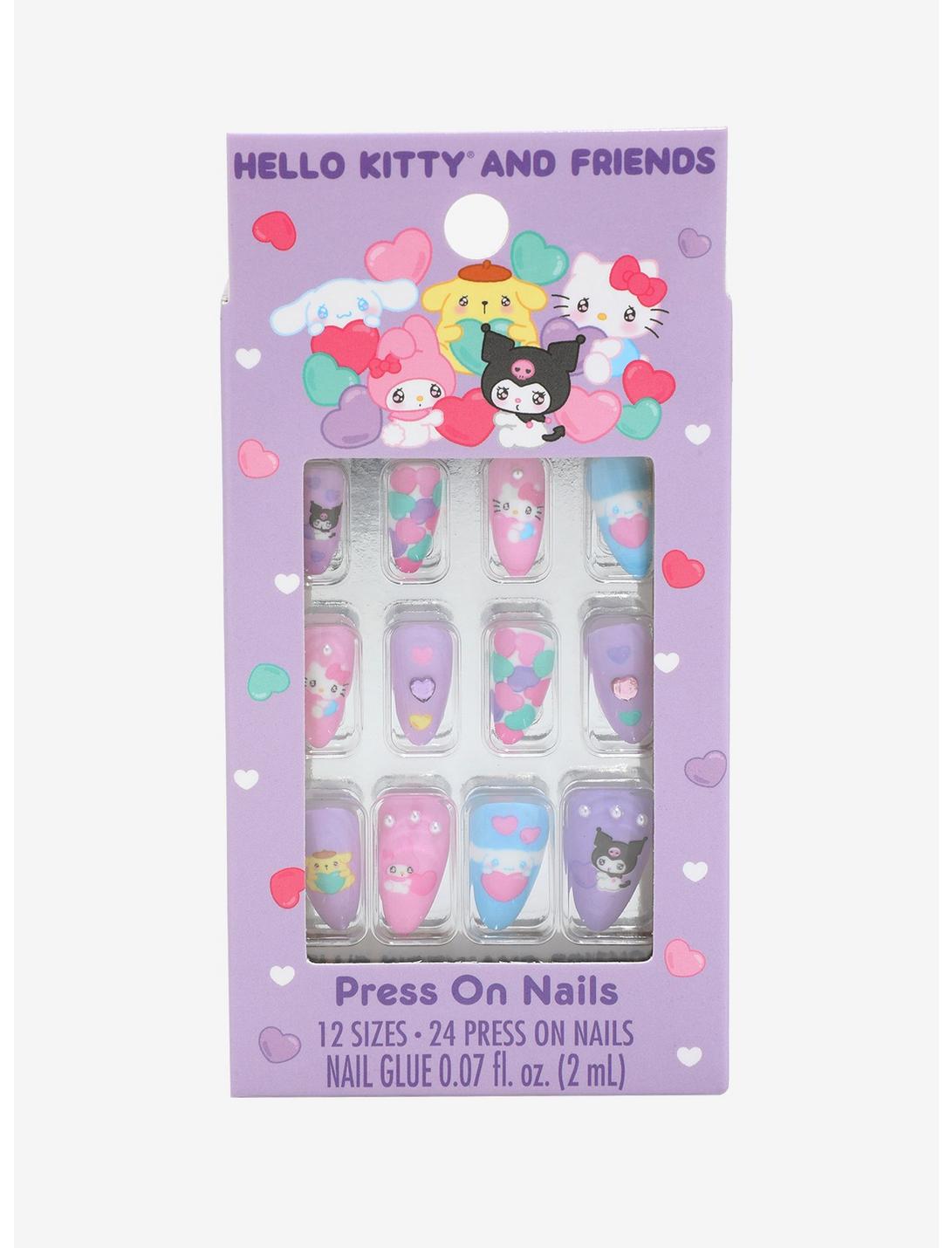 Sanrio Hello Kitty and Friends Pink and Purple Press On Nails — BoxLunch Exclusive, , hi-res