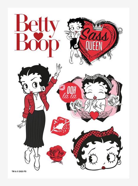 Betty Boop Sass Queen Kiss-Cut Sticker Sheet - WHITE | Hot Topic