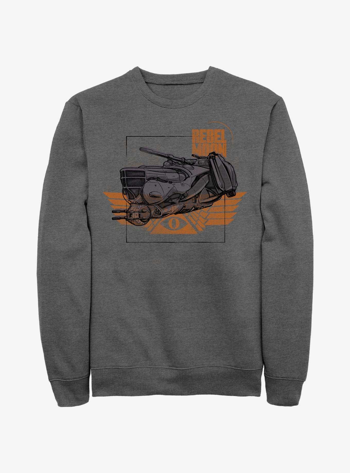 Rebel Moon Imperium Fighter Wing Eye Sweatshirt, CHAR HTR, hi-res