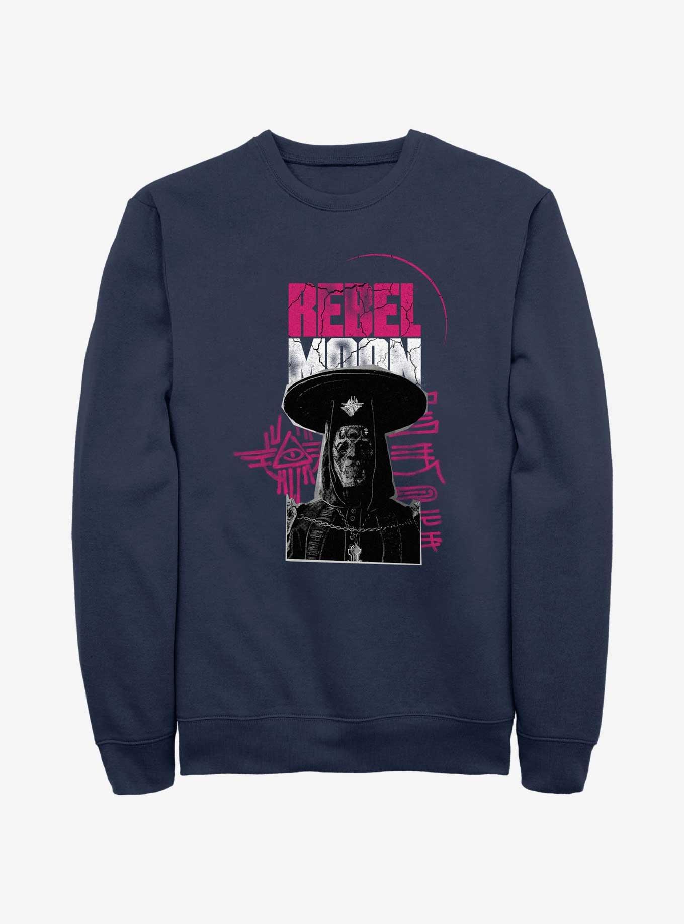 Rebel Moon Logo Priest Sweatshirt, NAVY, hi-res